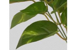 China Lifelike 7pcs 36cm Height Artificial Green Bush With 36 Leaves supplier