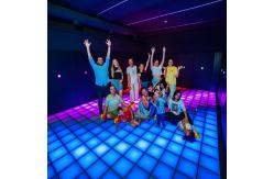 China Amusement Park Interactive Projection Hopscotch Floor Activate Games Grid Led Floor supplier