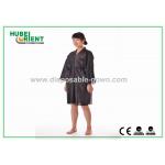 Black Breathable Disposable Kimono Robe for Spa Center / Sauna for sale