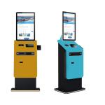 Crtly Dual Screen Self Service Kiosk QR Code Touch Screen Integrated Information Kiosk Cash Payment Kiosk for sale
