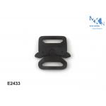 Black Color Logo Embossed Metal Side Release Buckle For Pants , Jeans for sale