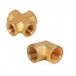High Pressure Brass Pipe Cross And Elbow Fitting ISO Standard for sale