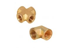 China High Pressure Brass Pipe Cross And Elbow Fitting ISO Standard supplier