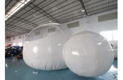 China Half Clear 4m Dome Inflatable Bubble Lodge With Silent Blower supplier
