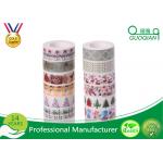 Decorative Japanese Washi Masking Tape 0.59 Inch X 7.6 Yards Christmas Washi Tape for sale