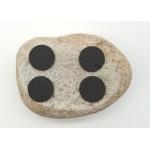 Natural River Stone Candle Holders , Stone Tea Light Holder Backside With Pads