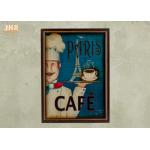 China Blue Wall Hanging Plaques Coffee House Wall Decor Antique Wooden Wall Art Signs for sale