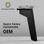 Black Metal Sofa Legs OEM Thick Iron Furniture Support Feet for Nightstands Hardware Fittings for sale