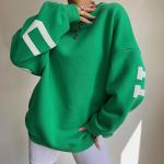 Knitted Crew Neck Plaid Sleeve Sweatshirt Cotton Or Customize Sports Jumpsuit for sale