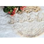 Ivory Embroidery Nylon Lace Trim With Snowflake Pattern For Bridal Veil