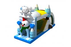 China Animals Theme Ice And Snow 4x7.5x4.2m Inflatable Obstacle Courses supplier