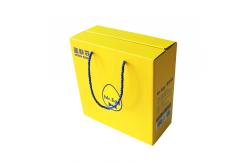 China Custom recycled Corrugated paper Food Boxes Packaging with handle rope supplier
