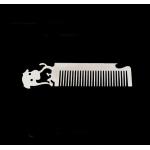 Custom cool innovative men gift, engrave logo stainless steel animal fancy dog beard comb bottle opener for sale