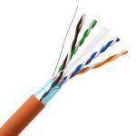 Orange Color 4 Pairs Cat 6 Shielded Ethernet Cable 23AWG LSZH Jacket for sale