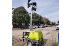 China Mobile Lighting Vehicle 200w*4LED Lighting Hand Lift Lighthouse 6kw Diesel Generator supplier