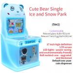 17-inch Cute Bear Coin-Operated Game Machine Ice And Snow Park Arcade Game Machine 220V for sale