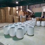 China Wholesale Round Shape Fiberglass Flower Pots GRP Planter Box For Outdoor Indoor Decor for sale