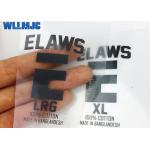 PET Film Heat Transfer Neck Labels Embossed / Weaving Technics Colorful Design for sale