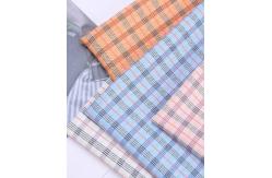 China 220 GSM Yarn Dyed Fabrics 87% Polyester 10% Viscose 3% Spandex Check Fabrics supplier