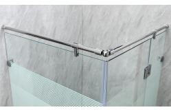 China Affordable Shower Enclosures With White Printing Glass And Aluminum Frame supplier