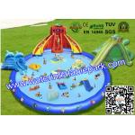 Customized  Outdoor Inflatable Water Park  for Adults , Inflatable Pool Water Slides for sale