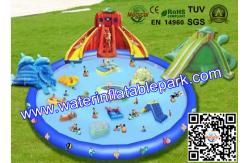China Customized  Outdoor Inflatable Water Park  for Adults , Inflatable Pool Water Slides supplier