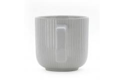 China Nordic Style Morandi Line Custom Ceramic Tall Coffee Mug 16Oz supplier