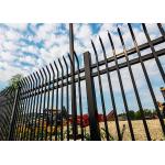 8ft Wide Industrial Wrought Iron Security Fence Powder Coated for sale
