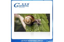 China 500x1000mm Full Color 4K Transparent Glass Display Waterproof supplier