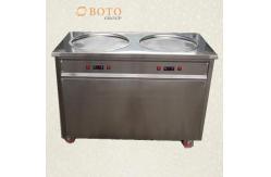 China High Effiency Big Capacity Stainless Steel Fried Ice Cream Roll Machine supplier