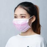 Pink Color Disposable Face Mask Non Woven PP Material Non Irritating Lightweight for sale