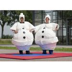 White Inflatable Cartoon Sumo Suits With Foam / Sumo Wrestler Costume