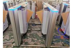 China Anti Crush Thermal Detection Zkt Eco Single Lane Flap Barrier For Aquarium supplier
