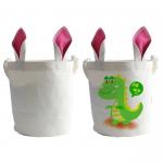 Custom Sublimation Bunny Ear Easter Basket diy Easter Egg Bucket