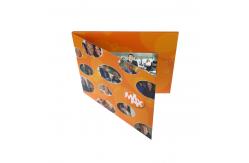 China Softcover LCD Video Brochure Card digital Gold Blocking 512MB Memory OEM supplier