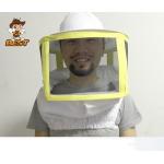 Soft and Solid White Square Bee Veil and Round Hat for Comfortable and Breathable Beekeeping Outfits for sale