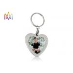 SS304 Heart Shaped Photo Frame Custom Shaped Keychains