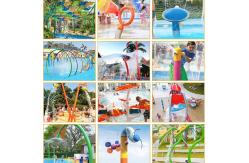 China Fiberglass Steel Kids Water Parks Water Slide Splash Pad Interactive Playground Equipment supplier