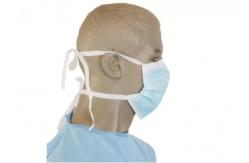 China OEM / ODM Blue Face Mask Net Weight 25g PP Non Woven Fabric Material supplier