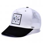 5 Panel Mesh Trucker Cap Hat High Profile Crown Customize Logo for sale