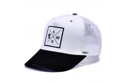 China 5 Panel Mesh Trucker Cap Hat High Profile Crown Customize Logo supplier