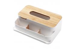 China Refillable Reusable Plastic Tissue Box Cover Silk Screen Tissue Container supplier