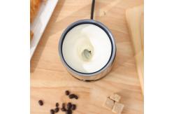 China Glossy Matte Black Espresso Milk Frother Detachable Base Precise Temperature Control 65°C supplier
