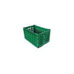 Custom Large Green Collapsible Plastic Crate For Vegetable Fruit Virgin PP Material