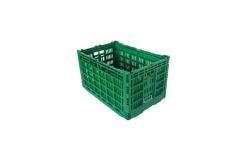 China Custom Large Green Collapsible Plastic Crate For Vegetable Fruit Virgin PP Material supplier