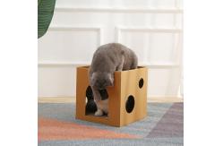China Wooden Cat House Rabbit Hideout With Hammock Stackable Cat Beds supplier