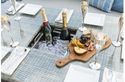 China High - End Quality Outdoor Rattan Dining Set Big Table With Ice Pot supplier
