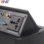 Black Aluminum Alloy 5Mm Panel Thickness  Table Pop Up Power Data Jack