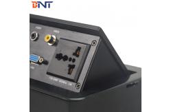 China Black Aluminum Alloy 5Mm Panel Thickness  Table Pop Up Power Data Jack supplier