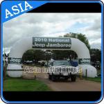 2 Legs Inflatable Archway In White Color With Removable Banner For Car Show for sale